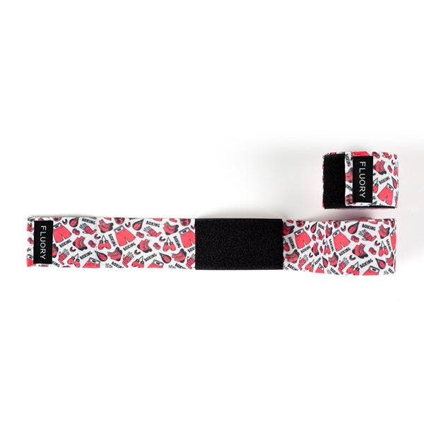 Fluory Muay Thai Hand Wraps & Accessories Fluory Boxing Life Hand Wraps Red 5m