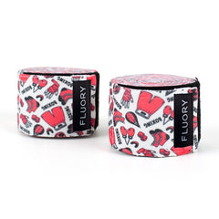 Fluory Muay Thai Hand Wraps & Accessories Fluory Boxing Life Hand Wraps Red 5m