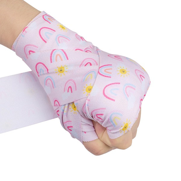 Fluory Muay Thai Hand Wraps & Accessories Fluory Pink Rainbow Boxing Hand Wraps 5m