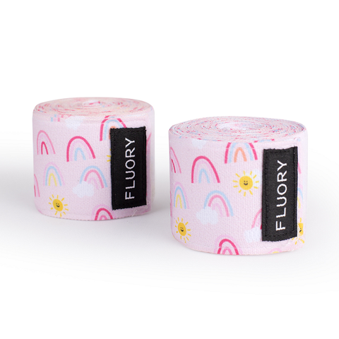 Fluory Muay Thai Hand Wraps & Accessories Fluory Pink Rainbow Boxing Hand Wraps 5m