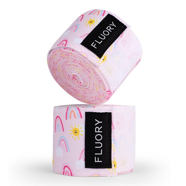 Fluory Pink Rainbow Boxing Handwraps 5m