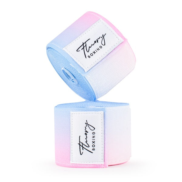Fluory Muay Thai Hand Wraps & Accessories Fluory Rainbow Hand Wraps Pink 5m