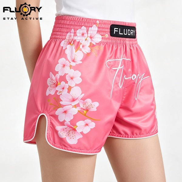 Fluory Muay Thai Muay Thai Shorts Fluory Cherry Blossom Muay Thai Shorts