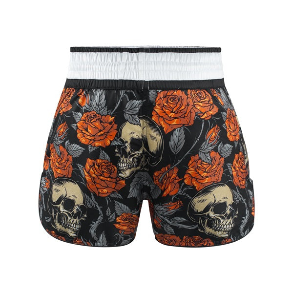 Fluory Muay Thai Muay Thai Shorts Fluory Death Bloom Muay Thai Shorts Black