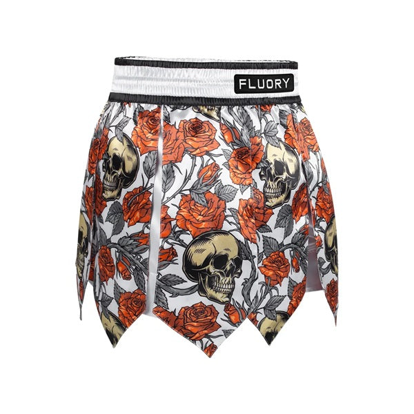 Fluory Muay Thai Muay Thai Shorts Fluory Death Bloon Gladiator Muay Thai Shorts White
