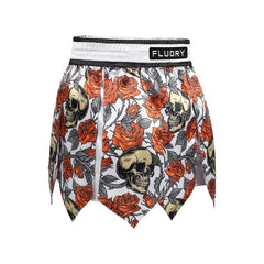 Fluory Muay Thai Muay Thai Shorts Fluory Death Bloon Gladiator Muay Thai Shorts White