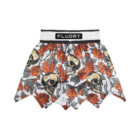 Fluory Muay Thai Muay Thai Shorts Fluory Death Bloon Gladiator Muay Thai Shorts White