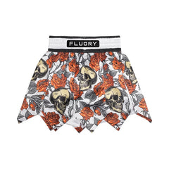 Fluory Muay Thai Muay Thai Shorts Fluory Death Bloon Gladiator Muay Thai Shorts White