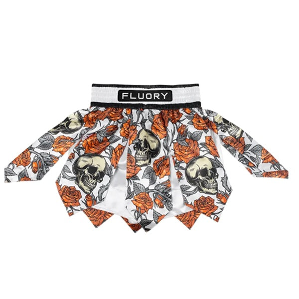 Fluory Muay Thai Muay Thai Shorts Fluory Death Bloon Gladiator Muay Thai Shorts White