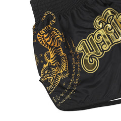 Fluory Muay Thai Muay Thai Shorts Fluory Imperial Tiger Muay Thai Shorts Black
