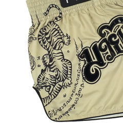 Fluory Muay Thai Muay Thai Shorts Fluory Imperial Tiger Muay Thai Shorts Tan