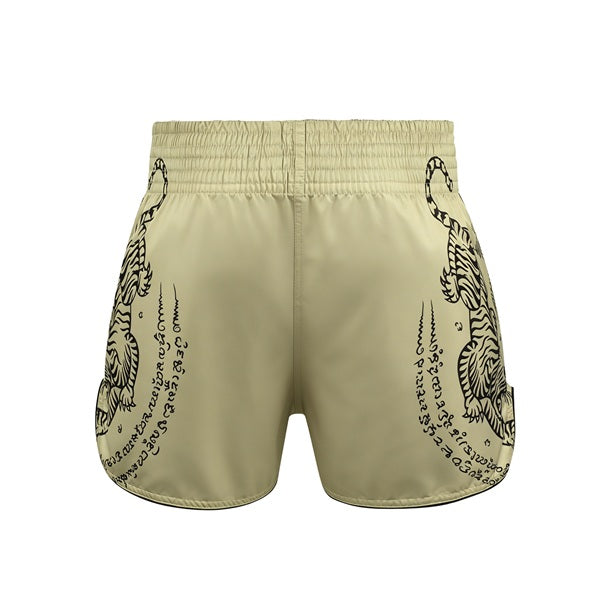 Fluory Muay Thai Muay Thai Shorts Fluory Imperial Tiger Muay Thai Shorts Tan