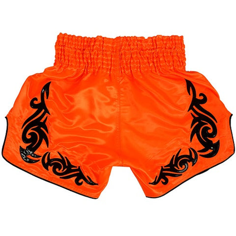 Fluory Muay Thai Muay Thai Shorts Fluory Neon Retro Muay Thai Shorts Orange