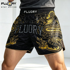 Fluory Muay Thai Muay Thai Shorts Fluory Onyx Dragon Muay Thai Shorts