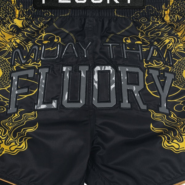 Fluory Muay Thai Muay Thai Shorts Fluory Onyx Dragon Muay Thai Shorts