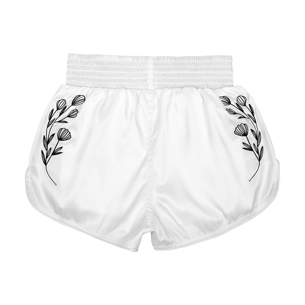 Fluory Muay Thai Muay Thai Shorts Fluory Relief 2 in 1 Muay Thai Shorts White