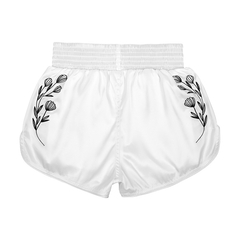 Fluory Muay Thai Muay Thai Shorts Fluory Relief 2 in 1 Muay Thai Shorts White