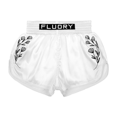 Fluory Muay Thai Muay Thai Shorts Fluory Relief 2 in 1 Muay Thai Shorts White