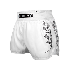 Fluory Muay Thai Muay Thai Shorts Fluory Relief 2 in 1 Muay Thai Shorts White
