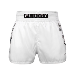 Fluory Muay Thai Muay Thai Shorts Fluory Relief 2 in 1 Muay Thai Shorts White