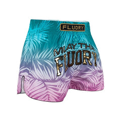 Fluory Muay Thai Muay Thai Shorts Fluory Tropical Glow Muay Thai Shorts Blue