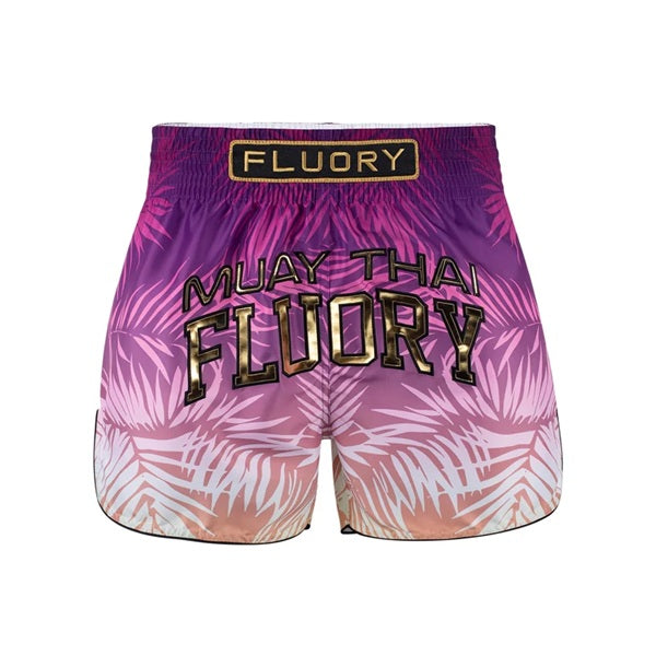 Fluory Muay Thai Muay Thai Shorts Fluory Tropical Glow Muay Thai Shorts Purple