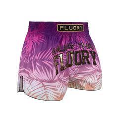 Fluory Muay Thai Muay Thai Shorts Fluory Tropical Glow Muay Thai Shorts Purple