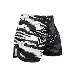 Fluory Muay Thai Muay Thai Shorts Fluory White Tiger Muay Thai Shorts