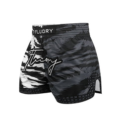 Fluory Muay Thai Muay Thai Shorts Fluory White Tiger Muay Thai Shorts