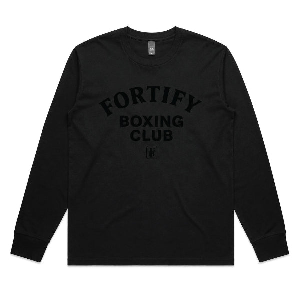 Fortify Boxing Club Boxing T Shirts Fortify Boxing Club Longsleeve T Shirt - Black