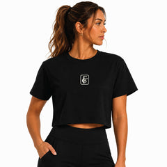 Fortify Boxing Club Boxing T Shirts Fortify Boxing Club Womens Crop Top - Black