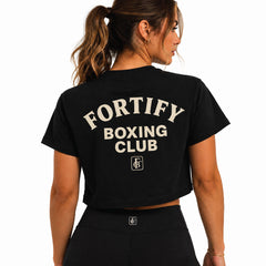 Fortify Boxing Club Boxing T Shirts Fortify Boxing Club Womens Crop Top - Black