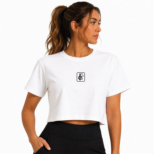 Fortify Boxing Club Boxing T Shirts Fortify Boxing Club Womens Crop Top - White