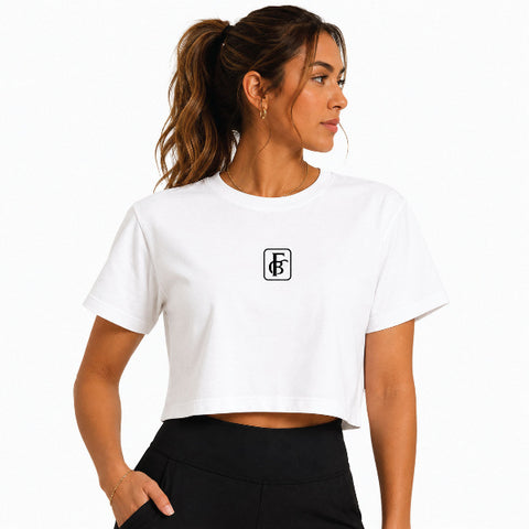Fortify Boxing Club Boxing T Shirts Fortify Boxing Club Womens Crop Top - White