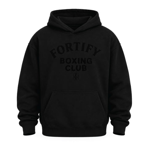 Fortify Boxing Club Hoodie Black on Black