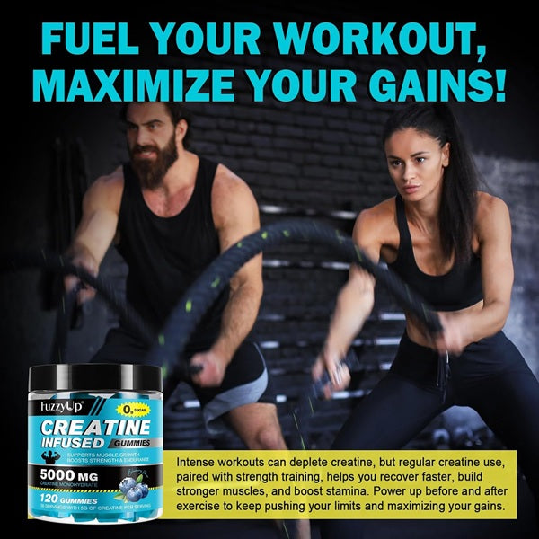 Fuzzy Up Supplements Fuzzy Up Creatine Blueberry Infused Gummies