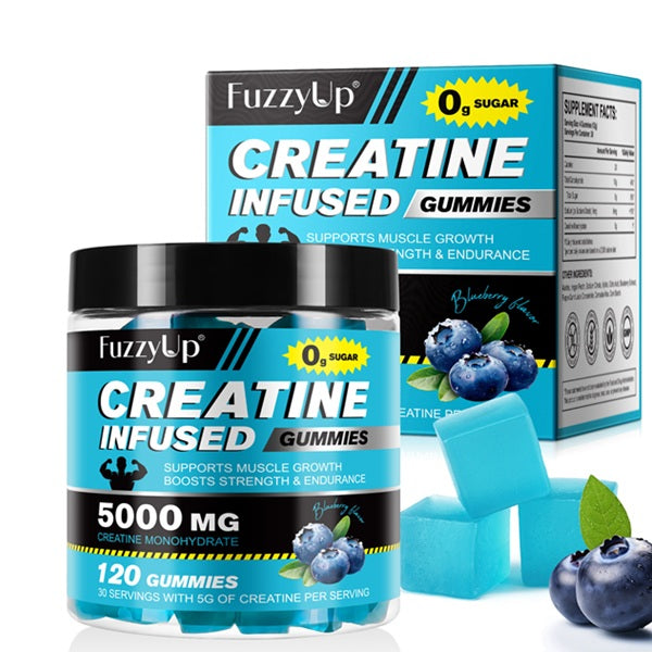 Fuzzy Up Creatine Blueberry Infused Gummies