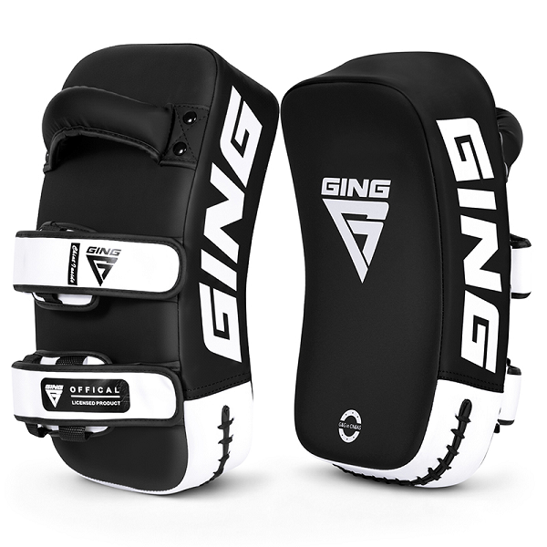 Gingpai Sport Thai Pads Black Gingpai Big G Thai Pads