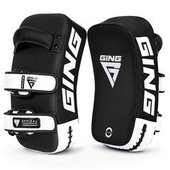 Gingpai Sport Thai Pads Black Gingpai Big G Thai Pads