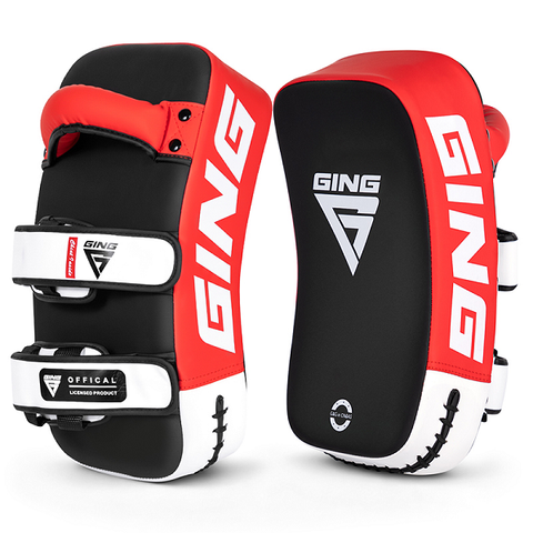 Gingpai Sport Thai Pads Black Gingpai Big G Thai Pads