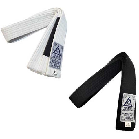 Gracie Jiu-Jitsu Baby Toddler White or Black BJJ Belt