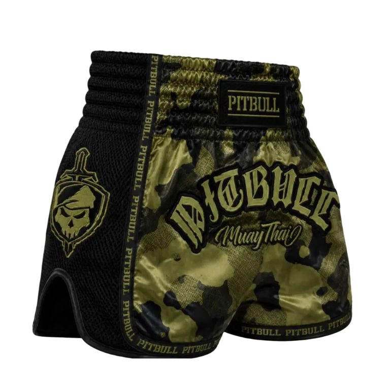 Pitbull Combat Muay Thai Shorts Jungle Camo