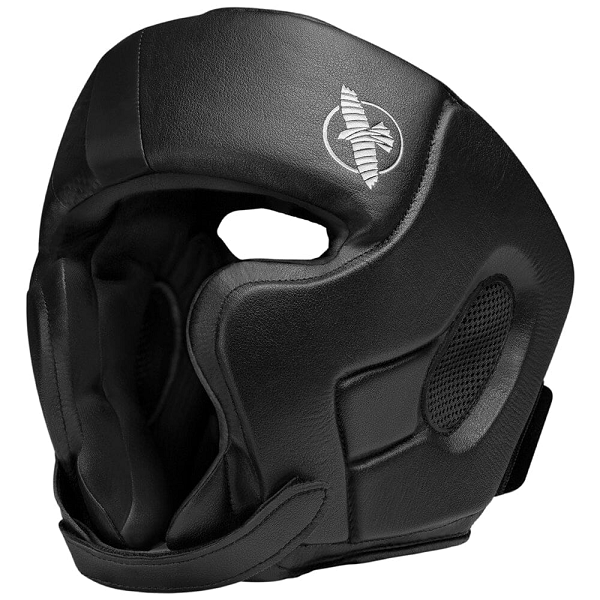 Hayabusa T3 Chinless Boxing Headgear Black-Black