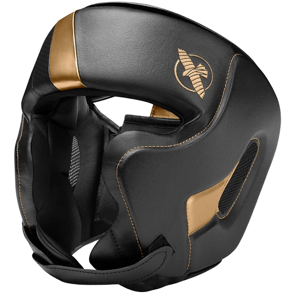 Hayabusa T3 Chinless Boxing Headgear Black-Gold