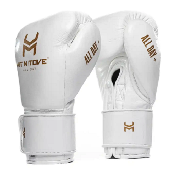 Hit N Move Boxing Gloves Hit N Move 24oz Conditioning Boxing Gloves White