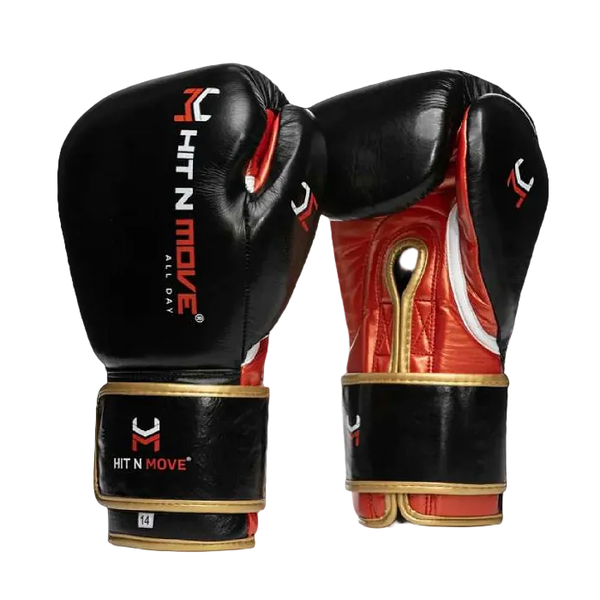 Hit N Move Boxing Gloves Hit N Move All Day Pro Agility Origin Boxing Gloves Black