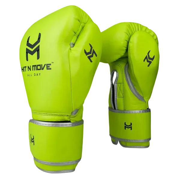 Hit N Move All Day Pro Balance Boxing Gloves Neon