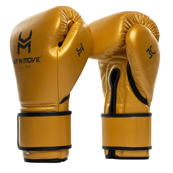 Hit N Move Special Edition All Day Pro Balance Boxing Gloves Metallic Gold