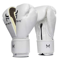 Hit N Move Boxing Gloves Hit N Move Suvari Horse Hair Boxing Gloves White