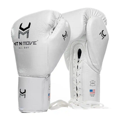 Hit N Move Boxing Gloves Lace Up Hit N Move All Day Pro Agility Lace Up Boxing Gloves White